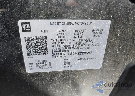 2021 GMC Acadia Fwd Denali from USA, damaged, VIN 1GKKNPLS0MZ220597